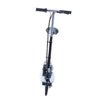 Qaba Adjustable Folding Electric Seated E-Scooter Battery Powered Motorized Bike Black(m-8)