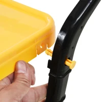 HOMCOM 25 pcs Kids Cart Pretend Play Cake Playset Educational Toy Yellow/Blue(m-8)