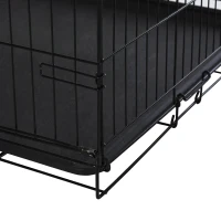 Pawhut Small Animal Cage Hutch Pet Play House with Platform, Ramp, Removable Tray, Wire Runway for Rabbits, Guinea Pigs, Ferret(m-10)