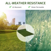 Outsunny 13.1' x 3.3' Artificial Grass Carpet Garden Synthetic Turf Outdoor Fake Grass Mat Lawn with 35mm Pile Height Drain Holes(m-5)
