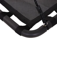 HOMCOM Hanging Tree Swing Outdoor Rope Swing Flying Platform Kids Backyard Playground Rectangle Hammock Heavy Duty Black(m-6)