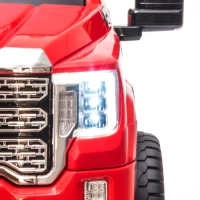 Aosom 12V GMC Sierra HD Battery Kids Ride On Car with Remote Control, Bright Headlights, & Working Suspension, Red(m-14)