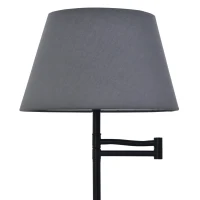 HOMCOM 65" Floor Lamp with Table Extendable and Retractable Arm E26 Steel(m-5)