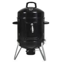Outsunny 16" Charcoal Smoker Grill for Outdoor Cooking, Black(m-2)
