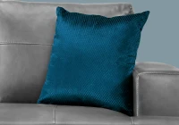 Monarch 18" x 18" Diamond Velvet Throw Pillow (1 pc) - Steel Blue(m-2)