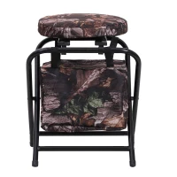 Outsunny Folding Lightweight Stool Chair w/ Zippered Storage Bag and Padded Seat Camouflage Cloth Outdoor Garden(m-7)