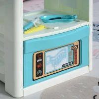 Qaba 43 PCS Pet Vet Dentist Playset Children's Medical Toy Set Doctor Kit Pretend Play Kit Medical Role Play for Boys and Girls 3+ Years Old(m-13)