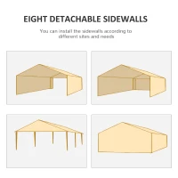 Outsunny 9.4x28ft Party Gazebo Tent Portable Folding Wedding Tent Garden Canopy Event Shelter Outdoor Sunshade with 8 Removable Walls(m-7)