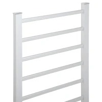 HOMCOM 6-Bar Aluminum Freestanding Towel Warmer Electric Heated Shelf Home Bathroom Towel Drying Rack Stainless Steel(m-7)