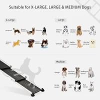 PawHut 28" - 62.5" Telescoping Dog & Pet Ramp with Lightweight Aluminum Design & Anti-Skid Surface for Elderly Pets(m-7)