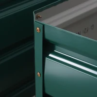 Outsunny 2' x 2' x 1' 2-Piece Raised Garden Bed Box with Steel Frame for Vegetables, Flowers, & Herbs, Green(m-9)