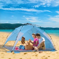 Outsunny Portable Automatic Pop Up Beach Tent UV Protection w/ Carry Bag(m-2)