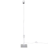 HOMCOM 48" Modern Free Standing Rectangle Floor Lamp with Linen Shade - White(m-11)