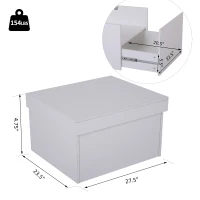HOMCOM Ample Capacity Shoe Cabinet Box Bench w/ Drawers Particleboard White(m-3)