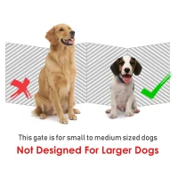 PawHut Free Standing Wooden Pet Gate Indoor Dog Barrier Foldable Step Over Doorway Fence Safety Gate with Open Door Z Shape 4 Panel(m-4)