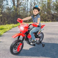 Open Box Qaba 6V Electric Kids Ride On Motocross Outdoor Recreation Dirt Bike - Red(m-2)