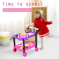HOMCOM 25 pcs Kids Cart Cake Pretend Play Playset Educational Toy(m-5)
