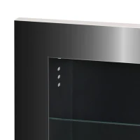 HOMCOM Ethanol Fireplace, 47.25" Wall-Mount 0.3 Gallon Steel 215 Sq Ft., Burns up to 3 Hours, Silver(m-12)