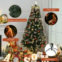 HOMCOM 5FT/1.5M Artificial Tree Multi-Colored Pre-Lit Holiday Christmas Decoration(m-8)