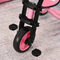 Qaba 3 Wheel Kids Tricycle Toddler Walking Trikes with Adjustable Seat for 3-6 Years old Boys & Girls Pink(m-11)
