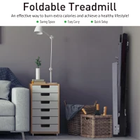 Soozier Foldable Electric Motorized Treadmill Running Machine with 12 Pre-Set Programs 7.5 MPH Max Speed LCD Display for Home Use - Black(m-6)