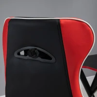 Vinsetto High Back Gaming Chair, Racing Style Ergonomic Computer Desk Chair with Adjustable Height, Retractable Footrest, Headrest and Lumbar Support, Red(m-13)