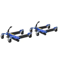 DURHAND Car Dolly Set of 2 with Foot Jack, 4 Wheel(m-1)