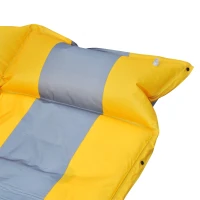 Outsunny 2-Person Outdoor Self-Inflating Camp Pad Air Mat Mattress Sleeping Pad with Pillows for Camping, Backpacking, Tents(m-7)