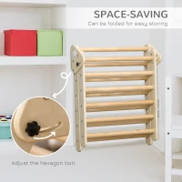 Qaba Triangle Ladder for Toddlers with Foldable Design for Easy Storage in Home Toddler Gym Space, Fine Motor Skills Toy(m-6)