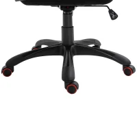 Vinsetto Executive Racing Office Chair Rocking Office Chair Adjustable Padded Seat with Wheels Black/ Red(m-7)