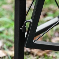 Outsunny 85" x 19" Metal Garden Arch & Gate with Elegant Scrollwork - Perfect for Climbing Vines and Outdoor Weddings(m-10)