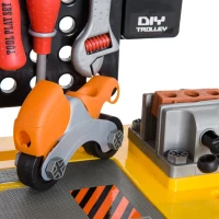 Qaba 53pc Kids Pretend Play Toy Tool Workshop DIY Workbench Table Set(m-6)