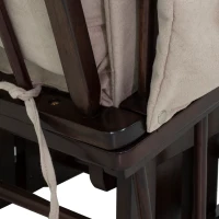 HOMCOM Nursery Glider Ottoman Set Suede Living Rome Beige(m-8)