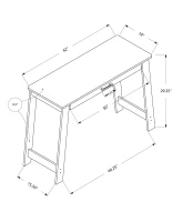 Monarch 42" Contemporary Rustic Wood-look Computer Writing Desk with Drawer - Cappuccino(m-4)