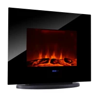 HOMCOM Wall Mounted / Free Standing Electric Fireplace 750W/1500W w/ Remote(m-1)
