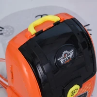 Qaba 34-Pieces Kids Tools Play Set Backpack Realistic Workbench Construction Toy for Boys Workshop Children Storage Carry Case Pretend Worker Costume Orange(m-9)