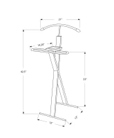 Monarch Chrome Metal Hanger Wooden Frame Bedroom Clothes Wardrobe Valet - Cappuccino Brown Finish(m-4)