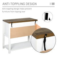 HOMCOM 2-Door Free Standing Sideboard Console Table with Bottom Shelf, Entryway, Oak(m-6)