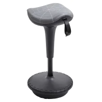 Vinsetto Lift Wobble Stool Standing Chair with 360° Swivel, Tilting Balance Chair with Adjustable Height and Saddle Seat for Active Learning Sitting, Grey(m-1)