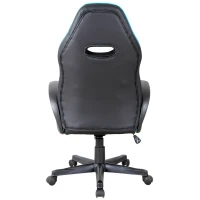Vinsetto Executive PU Leather Rocking Office/ Gaming Chair Adjustable Padded Seat with Wheels Black/Blue(m-5)