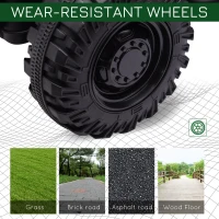 Aosom 12V 7AH Kids Ride On Tractor, Electric Battery Powered Agricultural Toy Car, w/ Back Trailer, Adjustable Speed, 10 LED Headlights, Green(m-6)