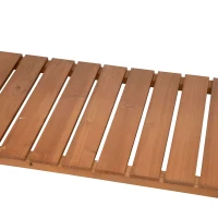 Outsunny Garden Potting Bench, Outdoor Wooden Workstation Table w/ Metal Screen, Drawer, Hooks, Storage Shelf, and Lattice Back for Patio, Backyard and Porch(m-14)