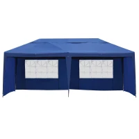 Outsunny 10' x 20' Outdoor Pop Up Canopy Tent Party Tent Instant Shelter W/ Carrying Bag, Blue(m-2)