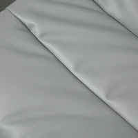 Vinsetto Armless Office Chair Ergonomic Computer Desk Chair Mid-Back Upholstered Task Chair with PU Leather, Adjustable Height and Swivel Seat, Grey(m-12)