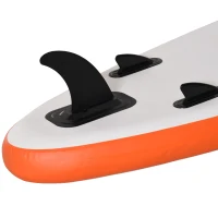 Soozier Inflatable Paddle Board, 11.5' x 32'' x 6'' Stand Up Paddle Board with Carry Bag, Non-Slip Deck, Adjustable Paddle, Hand Pump and Leash for All Skill Levels, Orange(m-12)