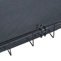 PawHut 42"x28"x30" Double Door Folding Metal Dog Crate Pet Cage Exercise Kennel Puppy House Playpen w/Plastic Tray(m-9)