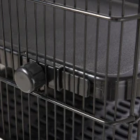 PawHut Spacious Rolling Small Animal Cage, Rabbit Pet Play House with Platform Ramp, Ideal for Indoor Play & Comfort(m-11)