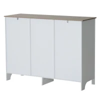 HOMCOM Modern Living Room Sideboard Table Home Organizer 9 Cubes White(m-4)