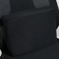 Vinsetto Ergonomic Home Office Mesh Desk Chairs, Computer Task Chair with Massage Lumbar Cushion, Adjustable Seat & Headrest, Rocking Function, Black(m-20)