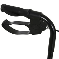 HOMCOM Steel Walker for Seniors, Three Wheel Adjustable Height Rollator with Handbrakes and Storage Bag(m-12)